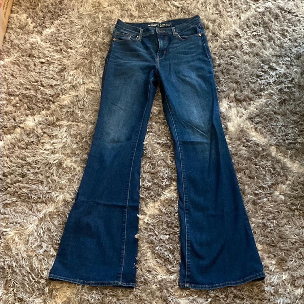 Old Navy Blue Flare Wide Leg Jeans
